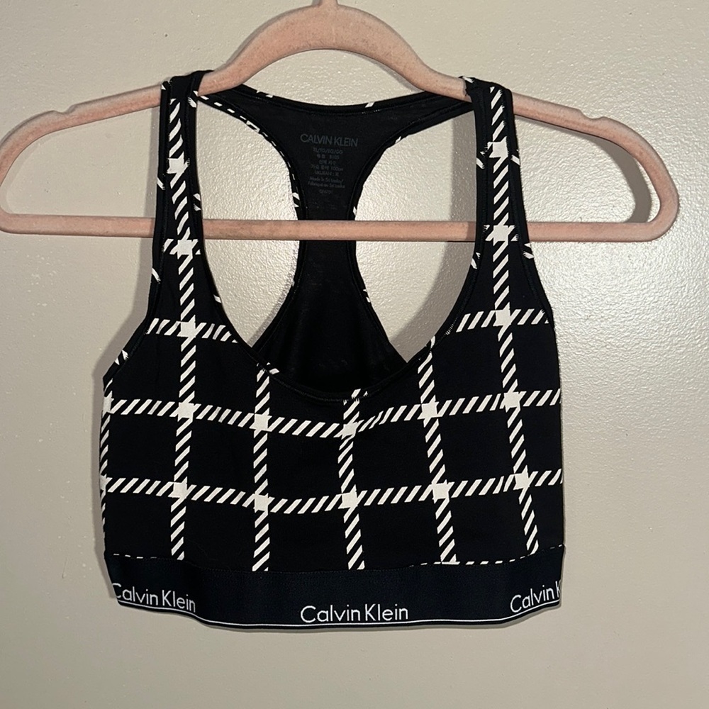 Calvin Klein Plaid Sports Bra | XL